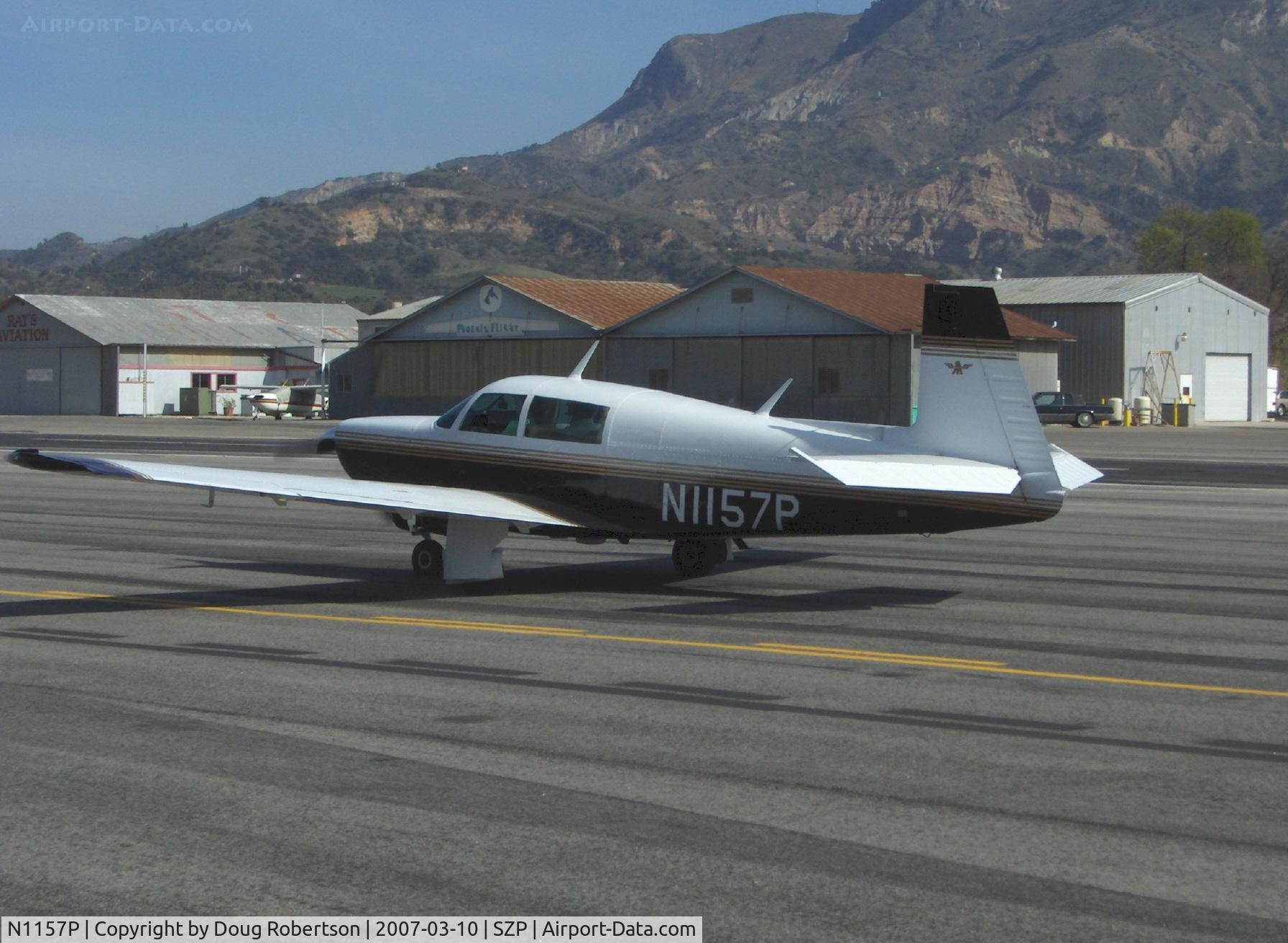 N1157P, 1981 Mooney M20K C/N 25-0647, 1981 Mooney M20K 231 Turbo, Continental TSIO-360-GB 210 Hp, taxi to rwy 22