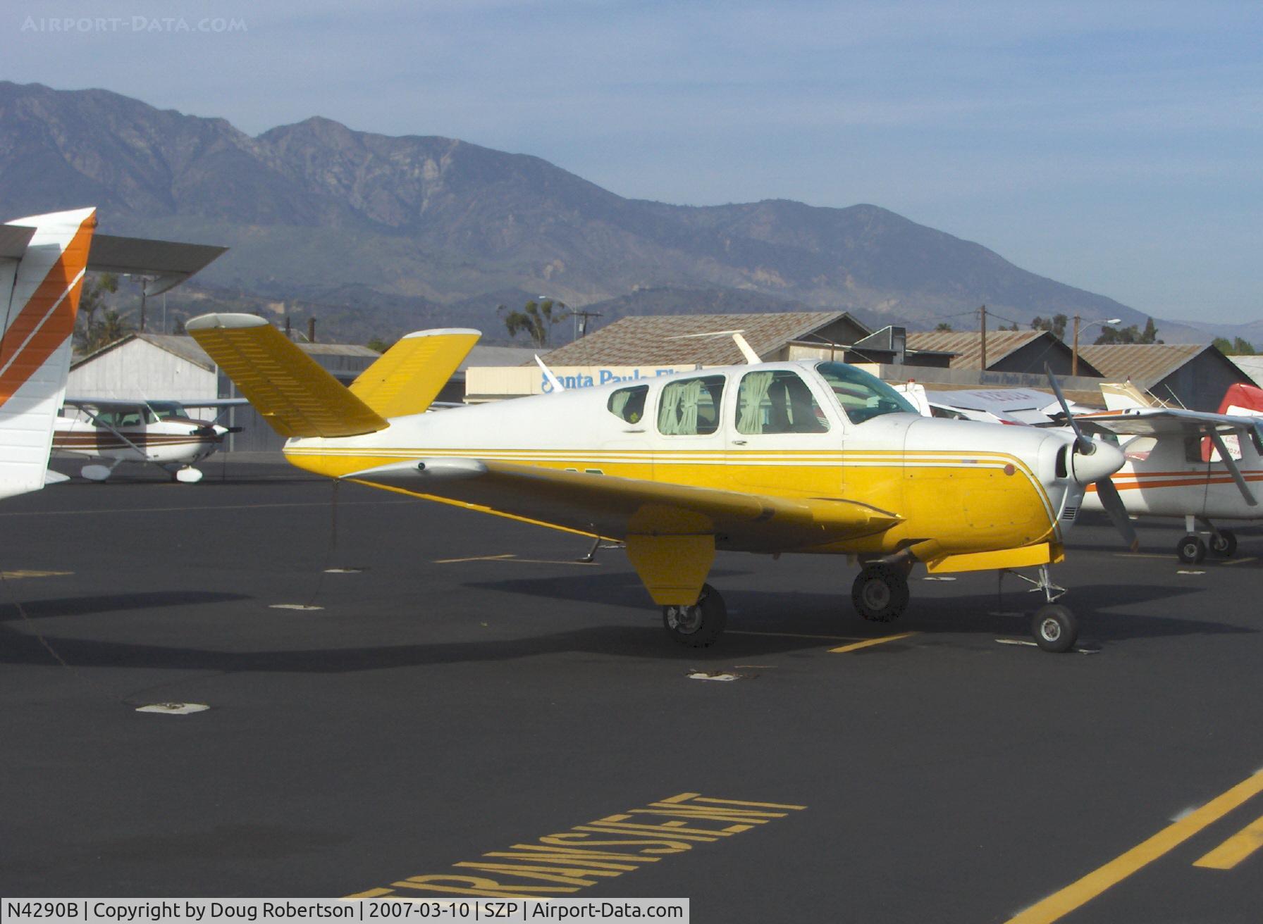 N4290B, 1955 Beech F35 Bonanza C/N D-4253, 1955 Beech F35 BONANZA, Continental E-225-8 225 Hp
