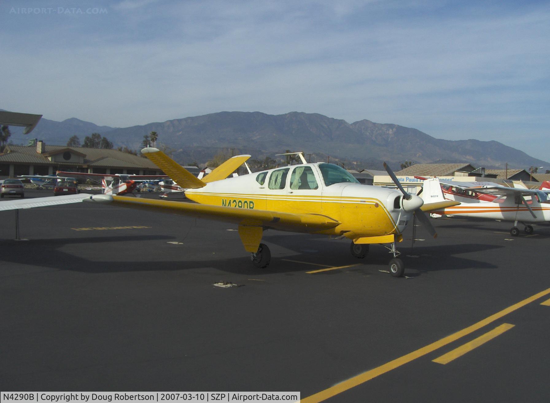 N4290B, 1955 Beech F35 Bonanza C/N D-4253, 1955 Beech F35 BONANZA, Continental E-225-8 225 Hp