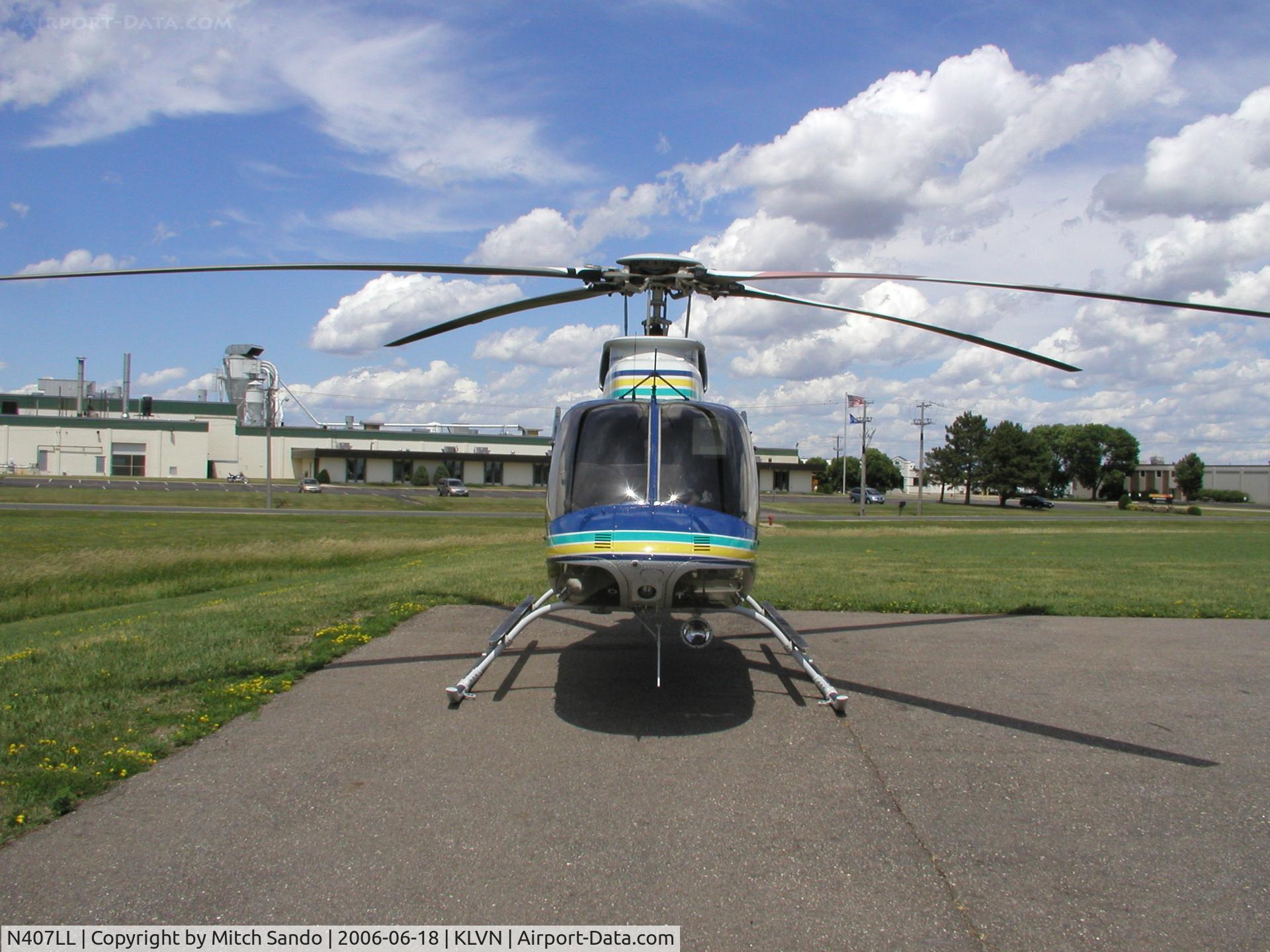 N407LL, 2003 Bell 407 C/N 53561, An unusual visitor to Airlake; I still don't know why he was here so long.