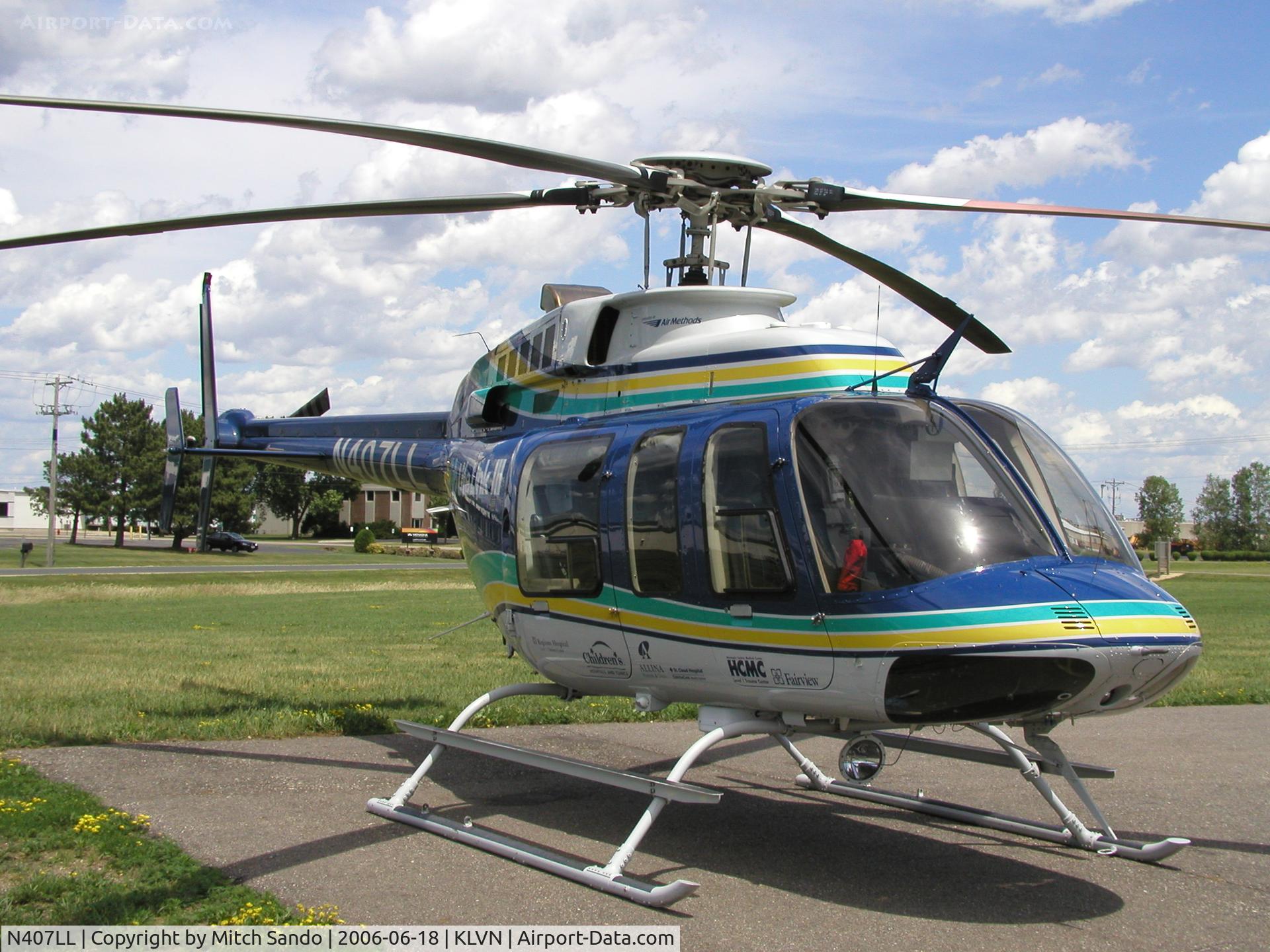 N407LL, 2003 Bell 407 C/N 53561, This helicopter normally stays in St. Cloud at STC.