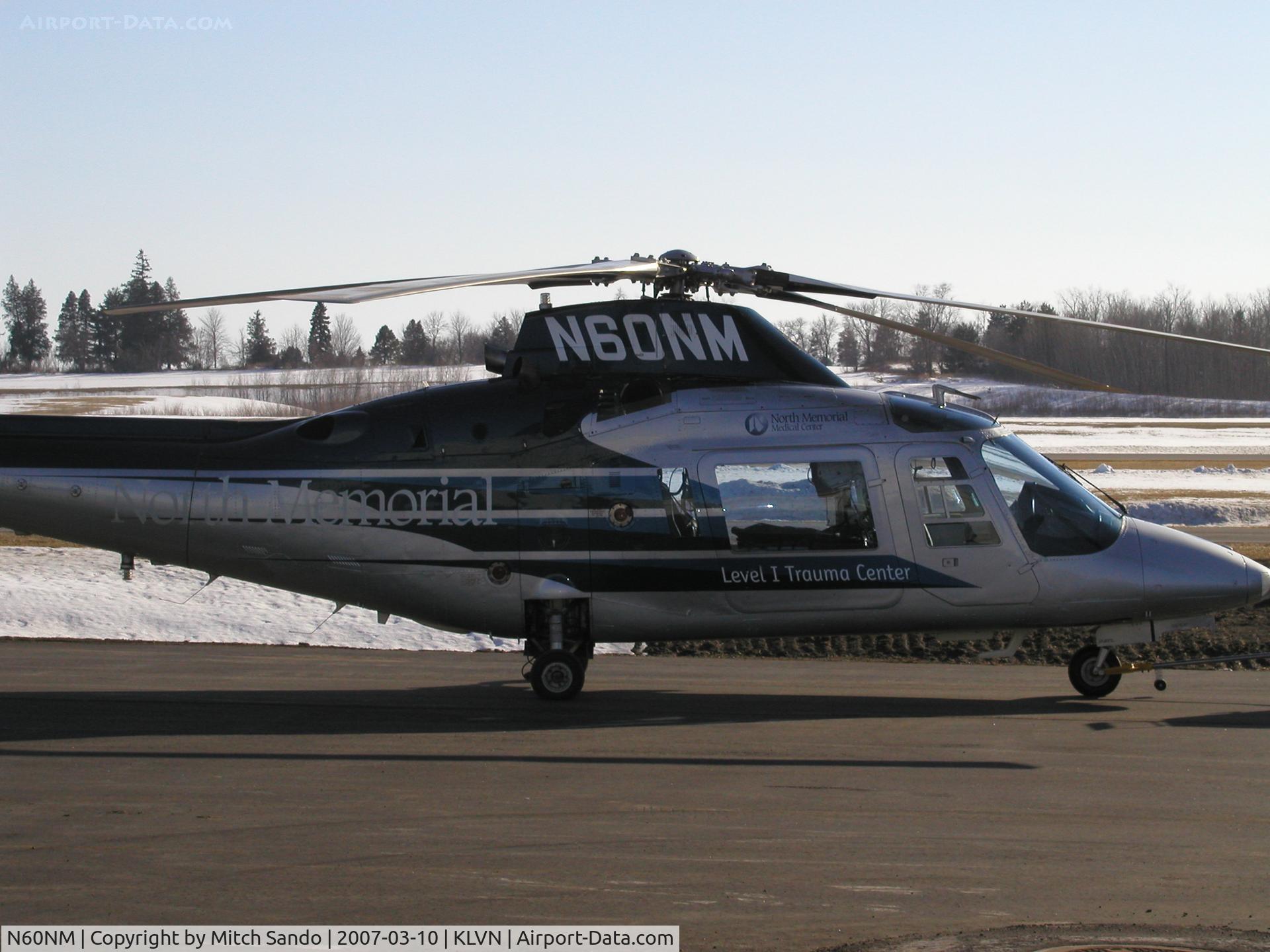 N60NM, 1995 Agusta A-109C C/N 7651, A close up of 60NM.