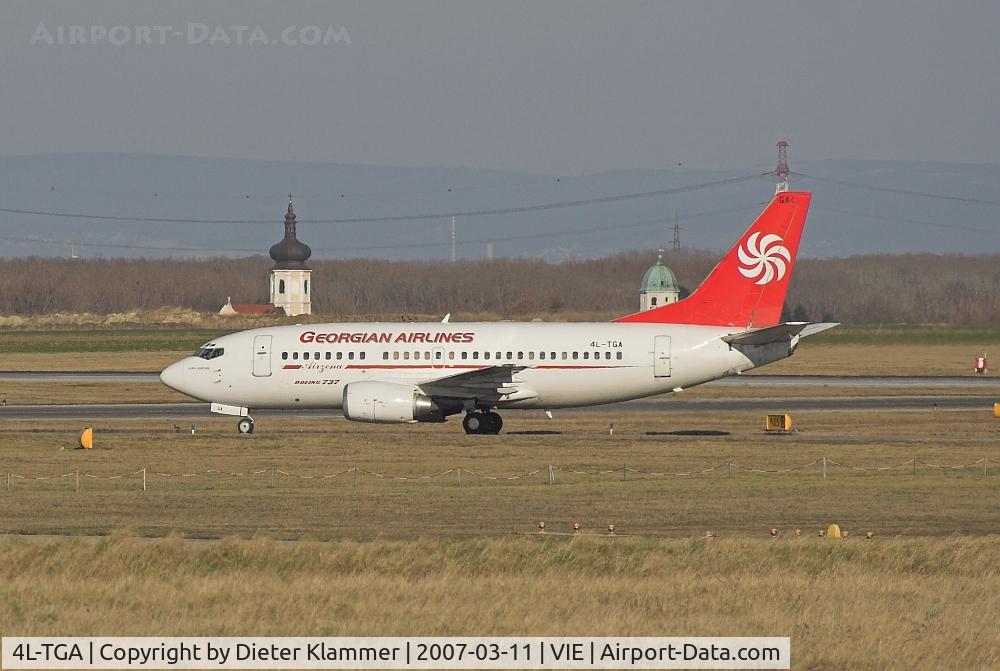 4L-TGA, 1991 Boeing 737-529 C/N 25218, Taxiing to the gat