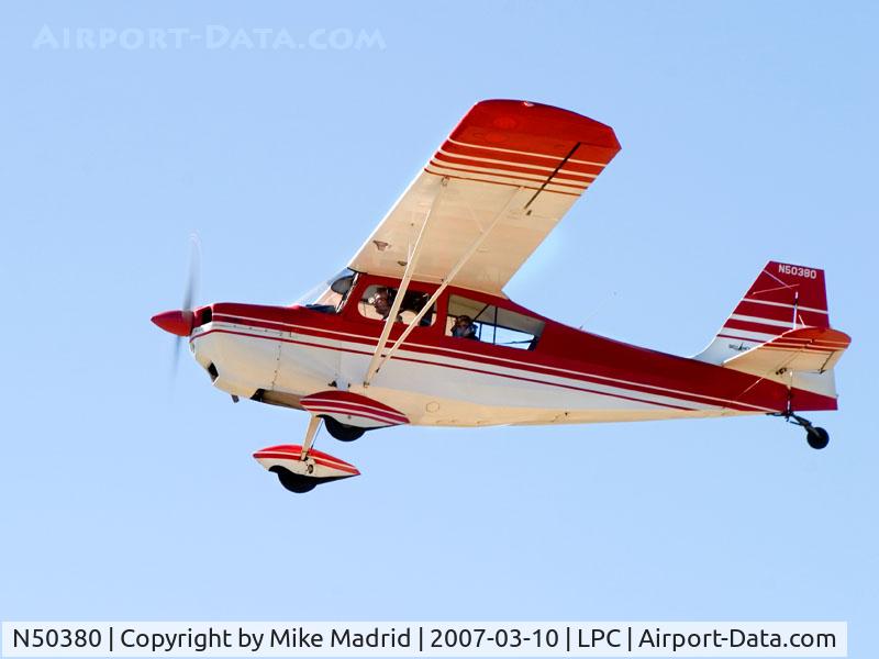 N50380, 1979 Bellanca 7ECA Citabria Citabria C/N 1291-79, Take off roll Lompoc