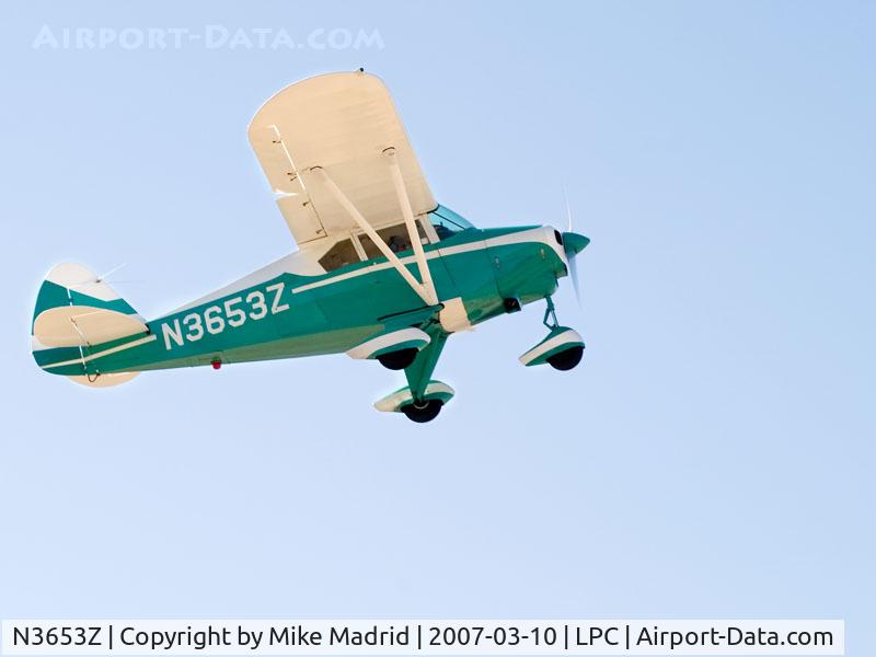 N3653Z, 1960 Piper PA-22-150 C/N 22-7550, Take off roll Lompoc