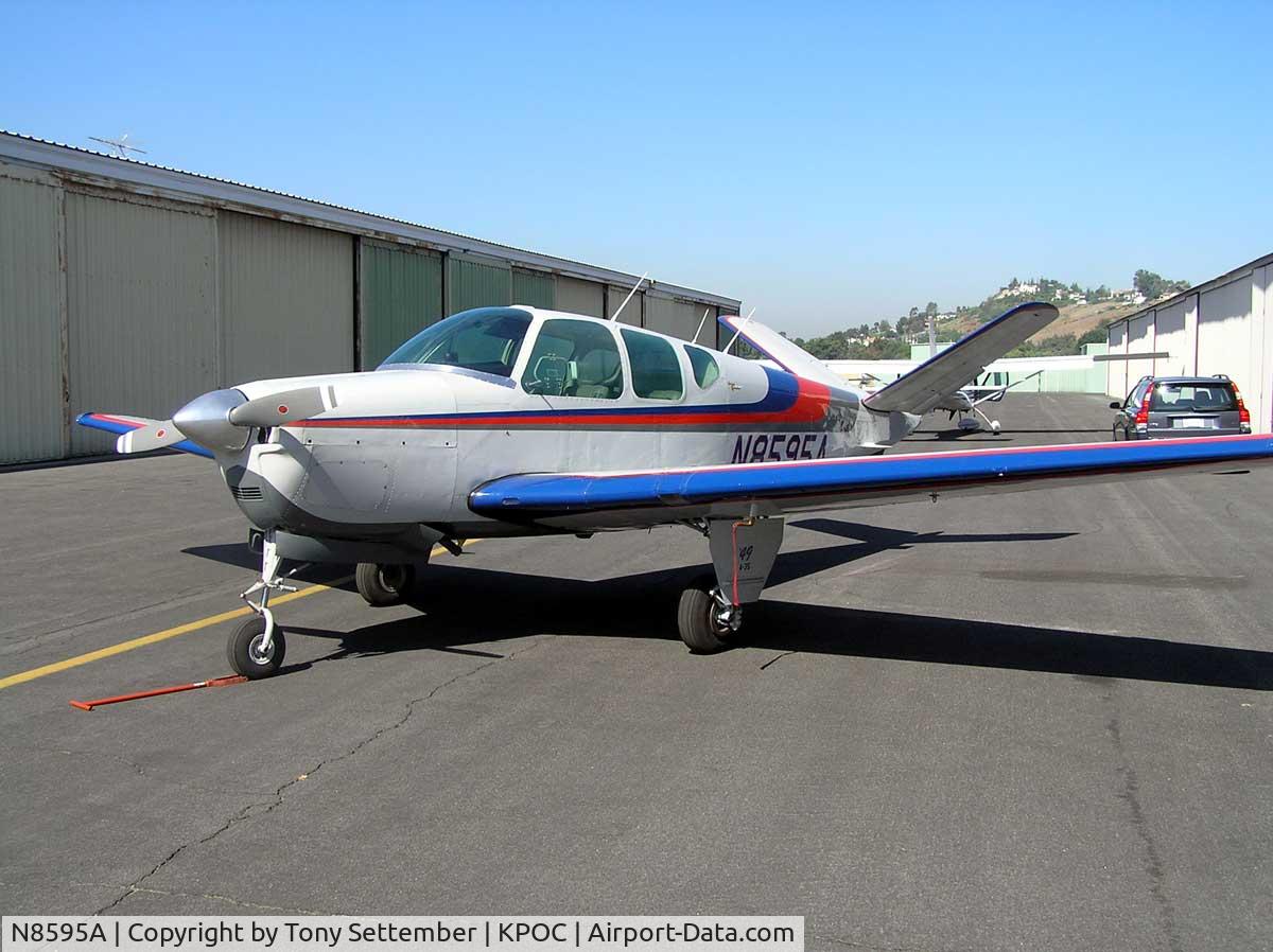 N8595A, 1949 Beech A35 Bonanza C/N D-2033, N8595A - Profile