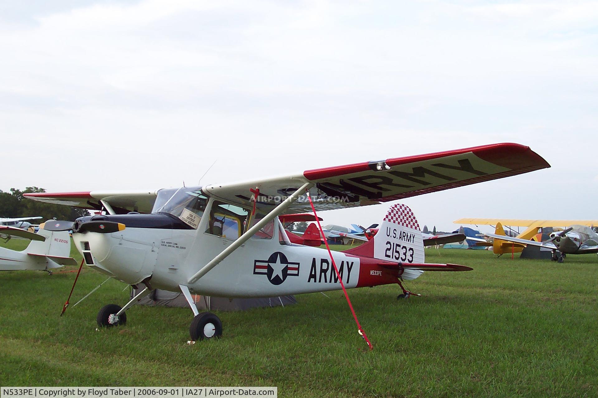 N533PE, 1951 Cessna 305A C/N 21533, Super Nice L19 at Antique Field Fly In