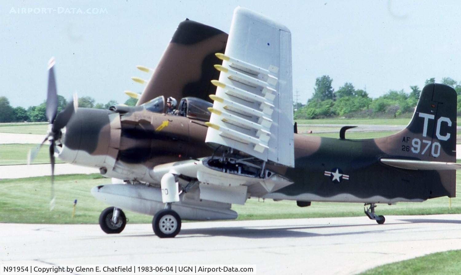 N91954, Douglas AD-4 C/N 7770, Crashed 1984. AD-4 126970