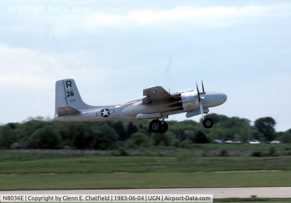 N8036E, 1944 Douglas B-26B Invader C/N 28975, Taking off for fly by