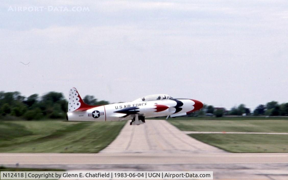 N12418, Canadair T-33AN Silver Star 3 C/N T33-265, Canadian CT-33 on take-off