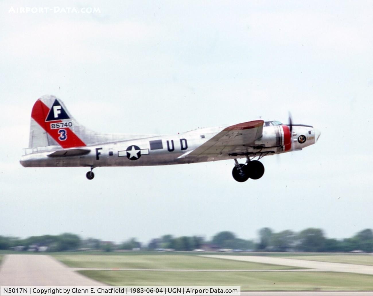 N5017N, 1944 Lockheed/Vega (Boeing) B-17G-105-VE Flying Fortress C/N 8649, Taking off for fly by