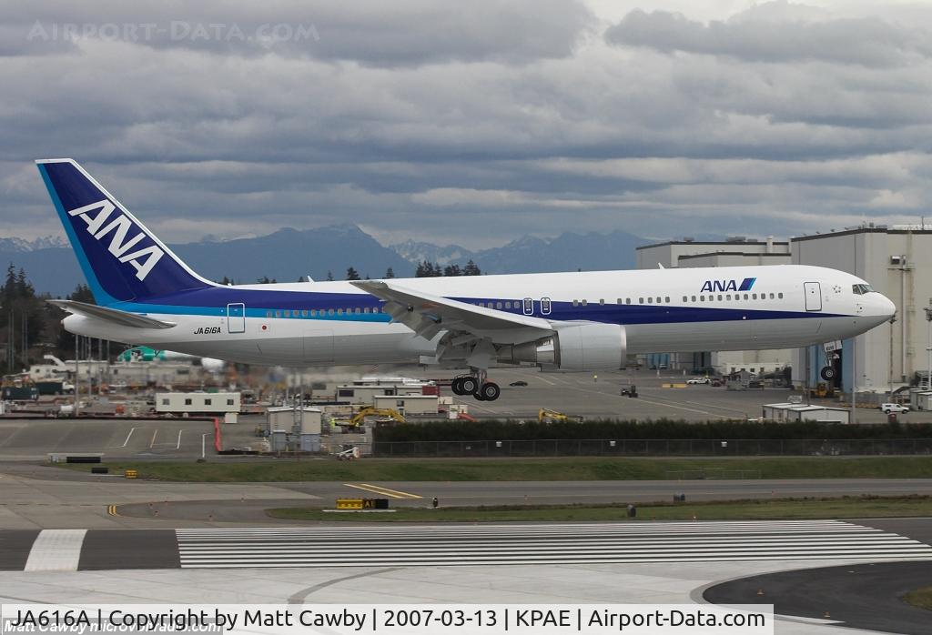 JA616A, 2007 Boeing 767-381/ER C/N 35876, First flight from Paine Field