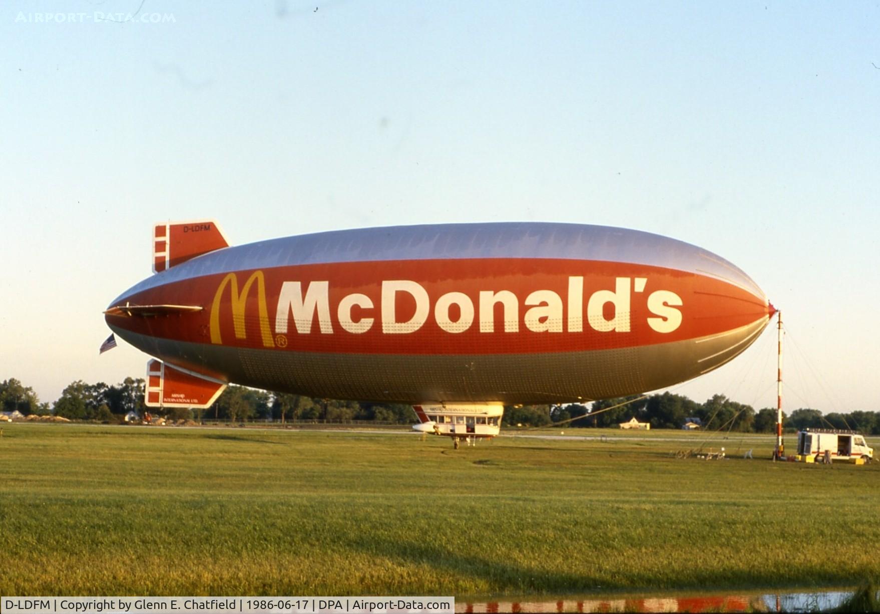 D-LDFM, 1972 Flughafen WDL-1A C/N 100, McBlimp.  Became Met Life, then destroyed in San Antonio 6/11/89