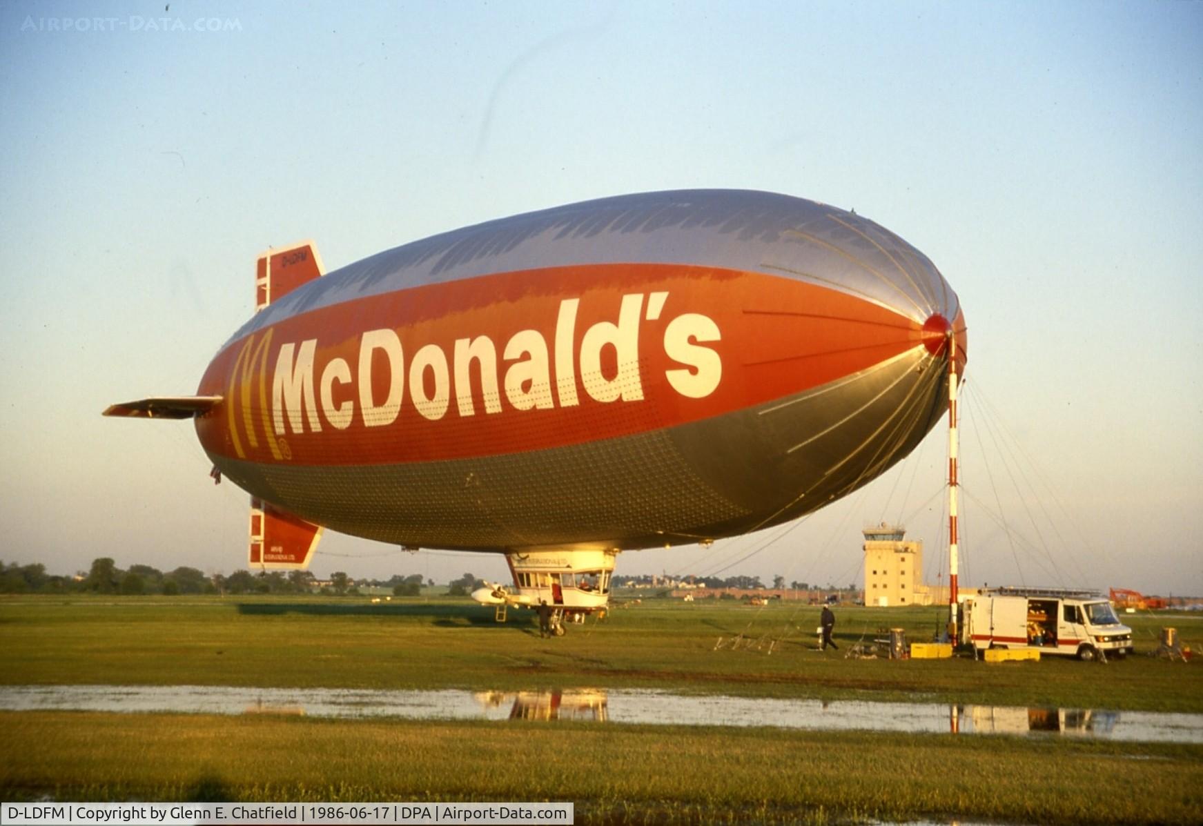 D-LDFM, 1972 Flughafen WDL-1A C/N 100, McBlimp.  Became Met Life, then destroyed in San Antonio 6/11/89