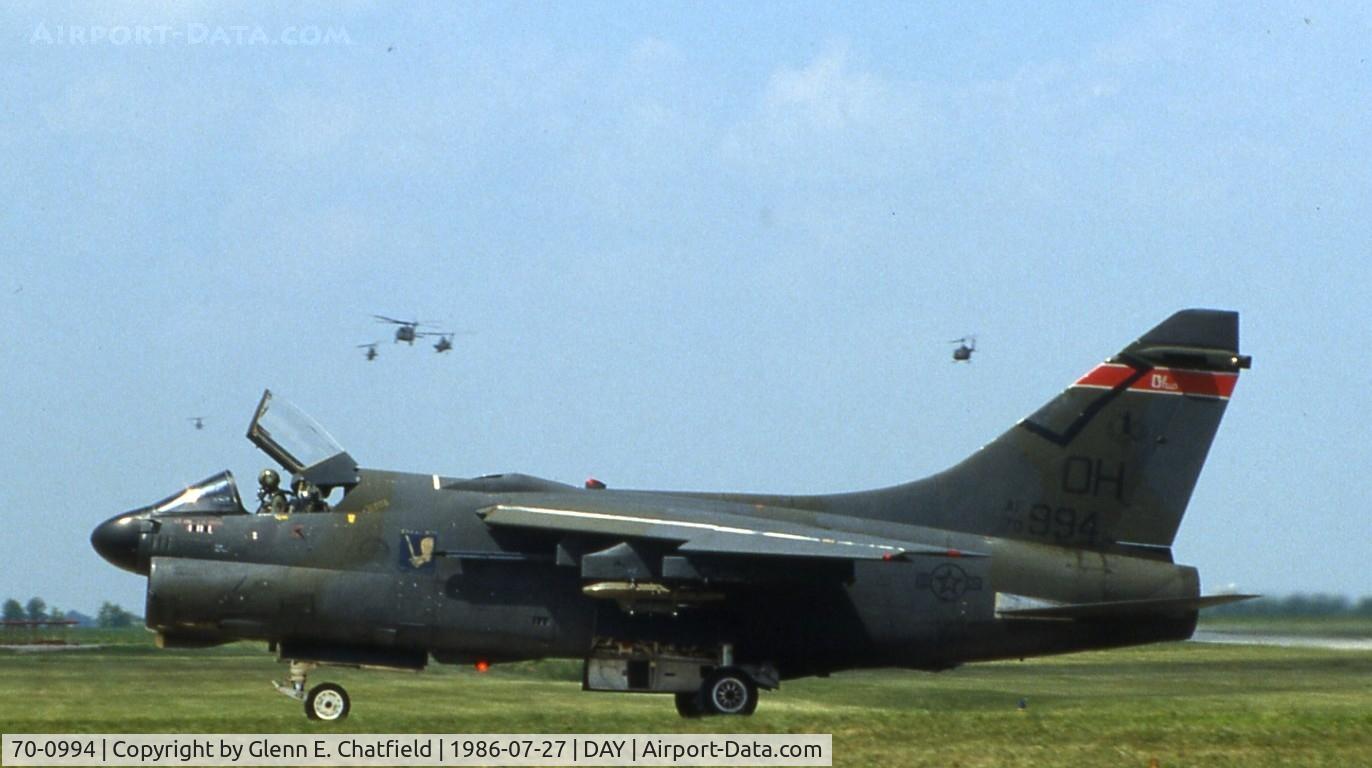 70-0994, 1970 LTV A-7D Corsair II C/N D-140, A-7D From Springfield ANG at Dayton International Air Show