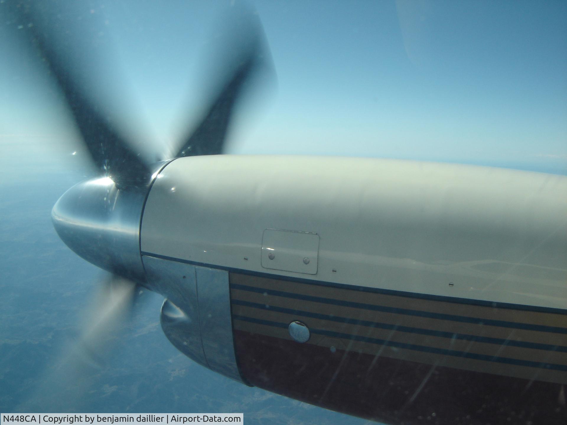 N448CA, 1986 Piper PA-42-1000 Cheyenne 400LS C/N 42-5527034, props in flight