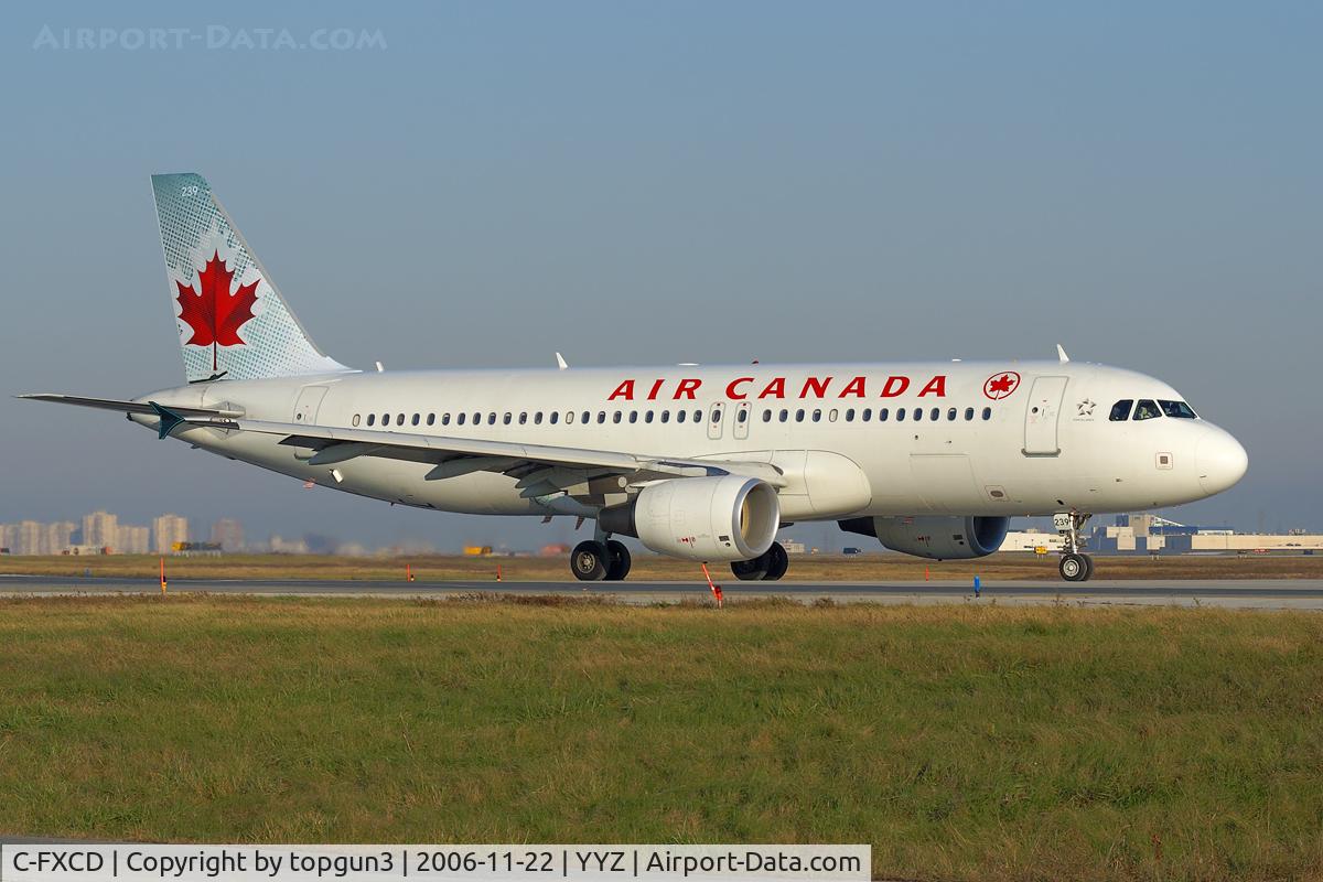 C-FXCD, 2003 Airbus A320-214 C/N 2018, Ready for departure via RWY06L.