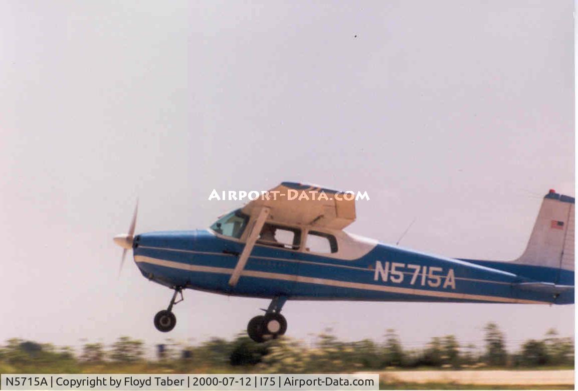 N5715A, 1956 Cessna 172 C/N 28315, EAA Member 14 John Barcus at the controls