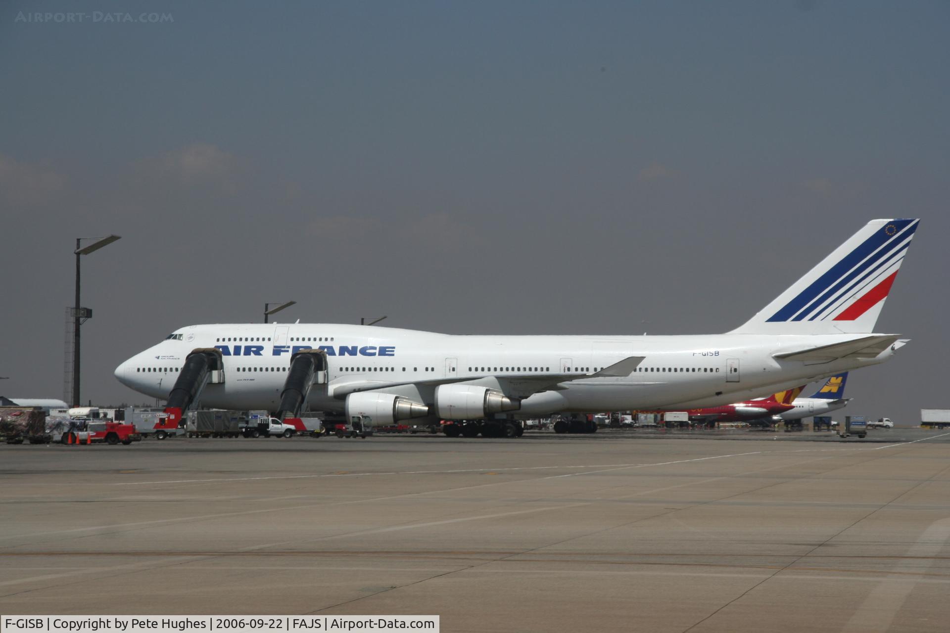 F-GISB, 1991 Boeing 747-428M(BCF) C/N 25302, ramp tour at Johannesburg, South Africa