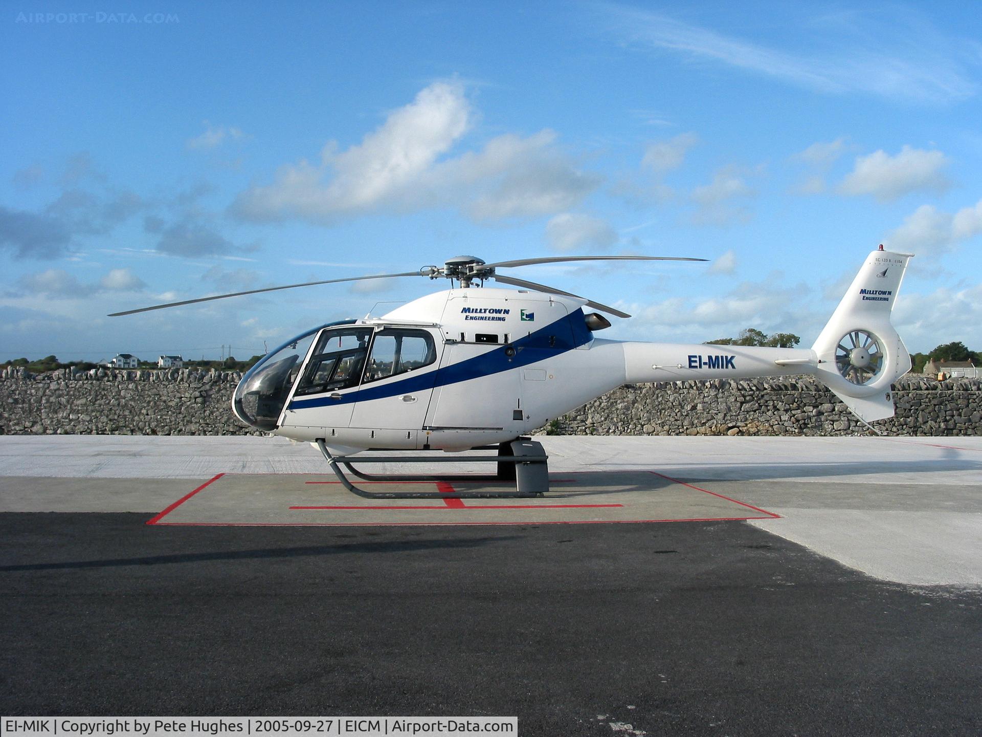 EI-MIK, 2000 Eurocopter EC-120B Colibri C/N 1104, at the heliport near Galway airport