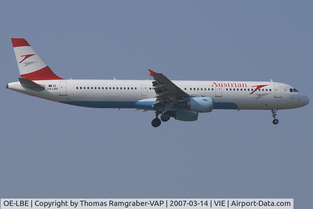 OE-LBE, 1998 Airbus A321-211 C/N 935, Austrian Airlines Airbus A321