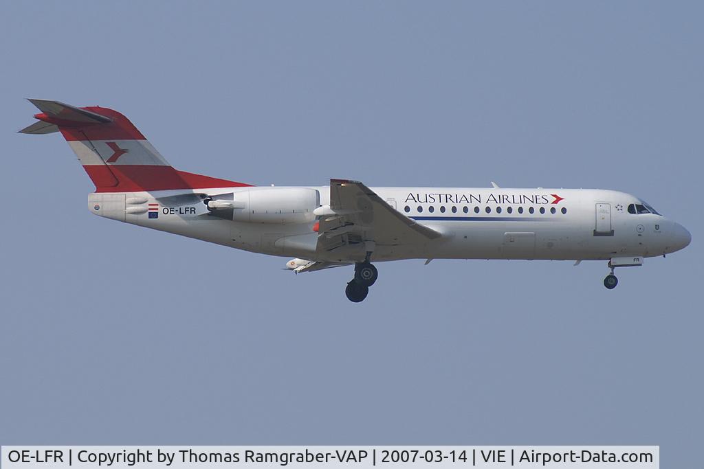 OE-LFR, 1996 Fokker 70 (F-28-0070) C/N 11572, Austrian Airlines Fokker 70