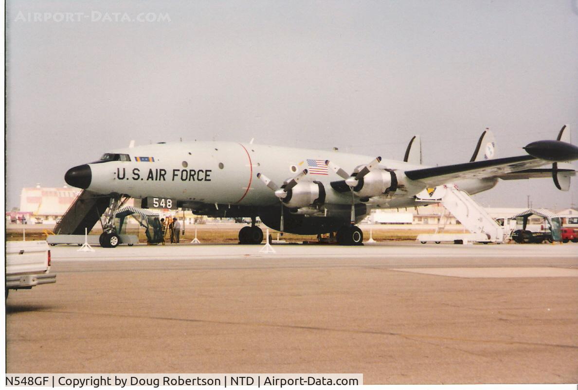 N548GF, 1955 Lockheed EC-121T Warning Star C/N 4363, ex USAF Lockheed EC-121T Warning Star SUPER CONSTELLATION, four Wright R-3350-34 Turbo-compound 18 cylinder supercharged 3,400 Hp each, scanned from old print-date unknown