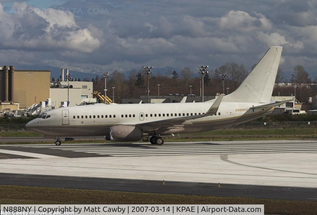 N888NY, 1999 Boeing 737-7CG BBJ C/N 30751, Left Paine Field an hour later for Van Nuys