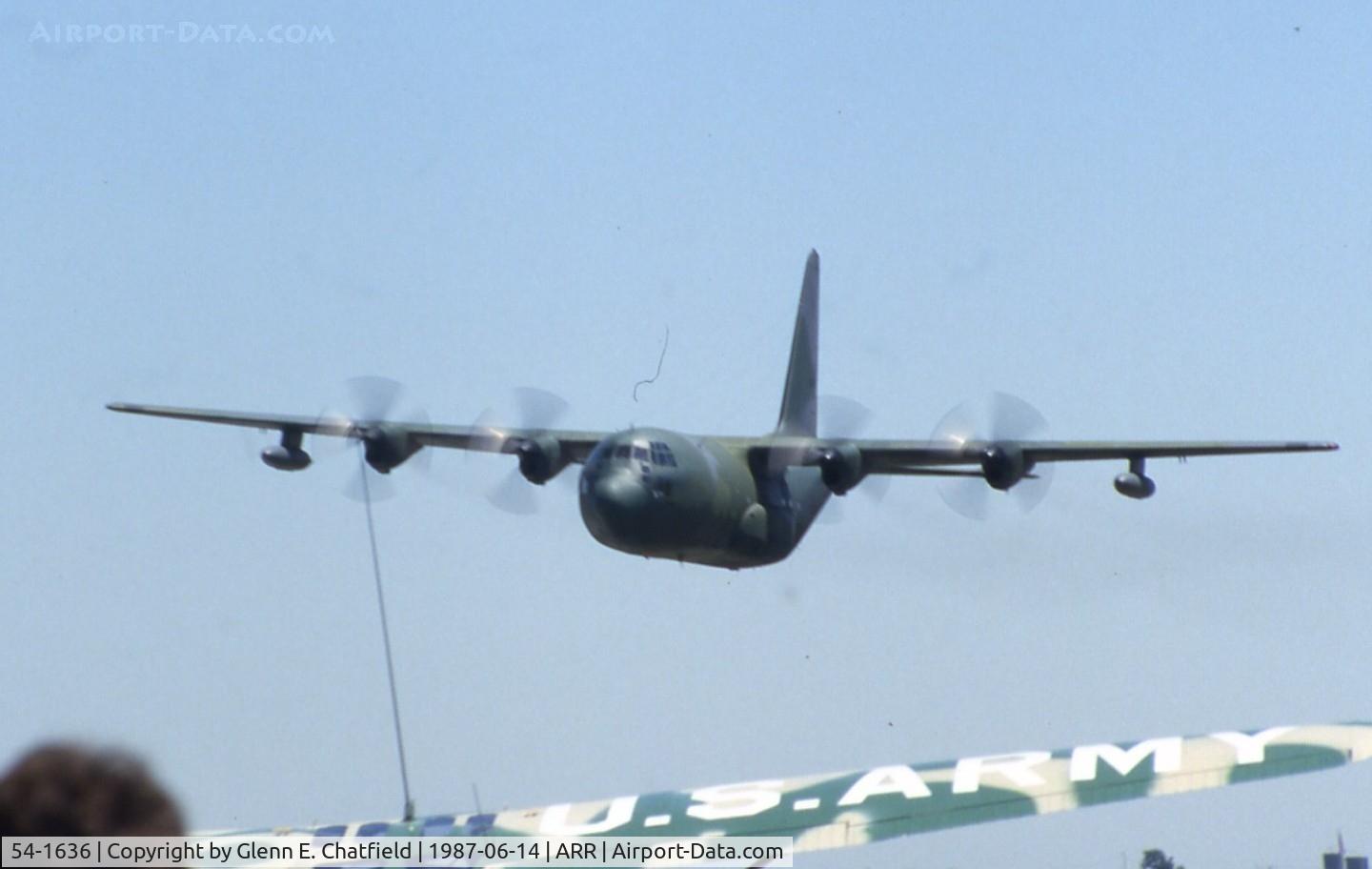 54-1636, 1954 Lockheed C-130A-LM Hercules C/N 182-3023, Beginning a fly by