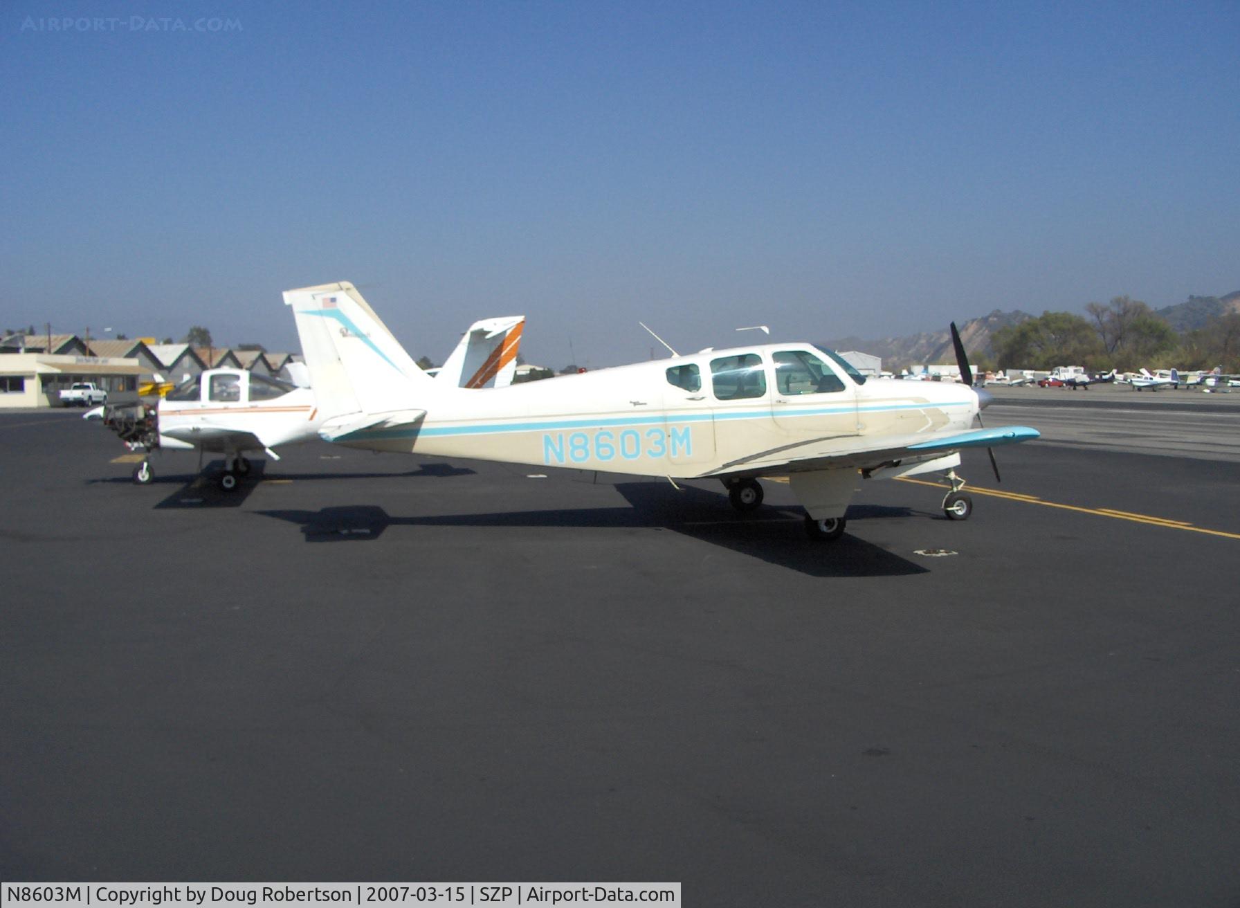 N8603M, 1963 Beech 35-B33 Debonair C/N CD-658, 1963 Beech 35 B33 DEBONAIR, Continental IO-470-K 225 Hp