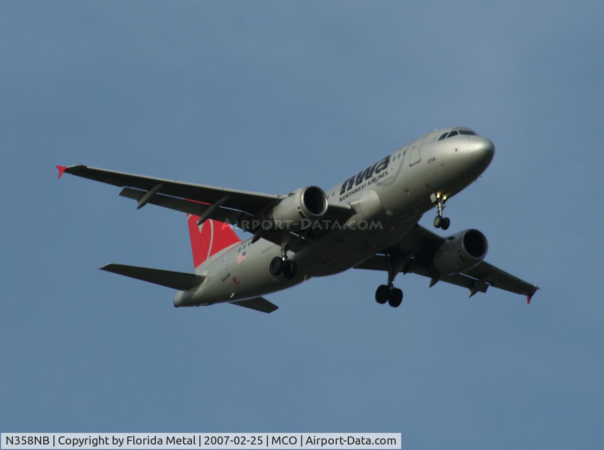 N358NB, 2003 Airbus A319-114 C/N 1897, Northwest