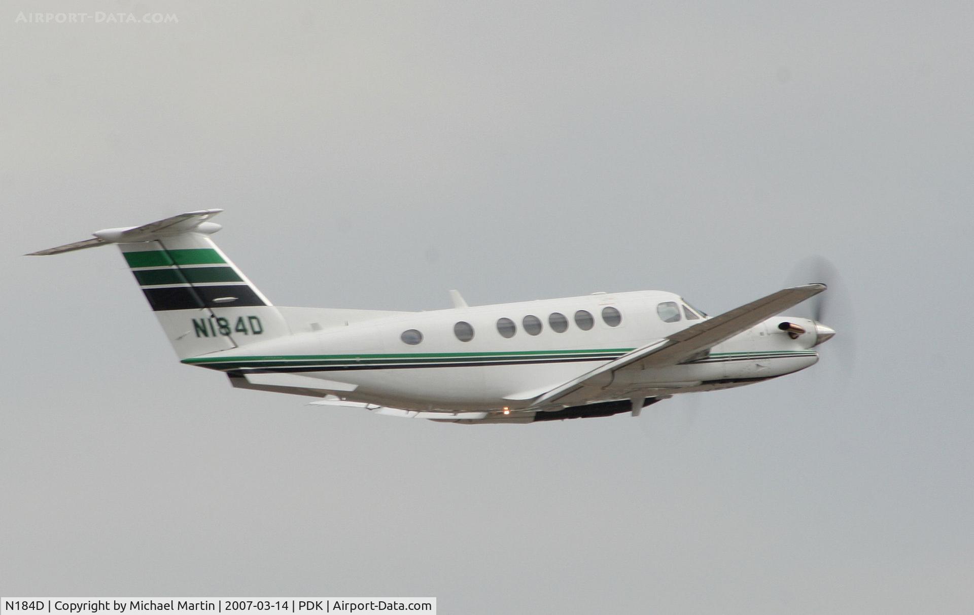 N184D, 1987 Beech 300 C/N FA-132, Departing PDK enroute to TYS