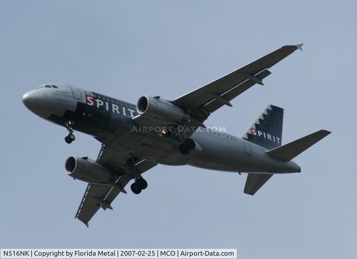 N516NK, 2006 Airbus A319-132 C/N 2704, Spirit