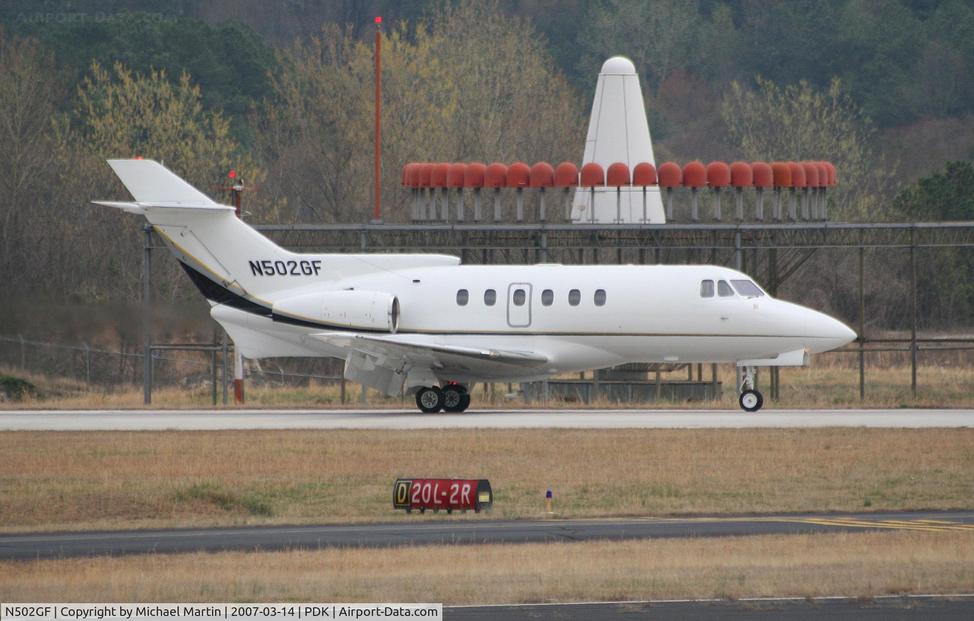 N502GF, 1985 British Aerospace HS.125-700A C/N 257210, Landing Runway 20L
