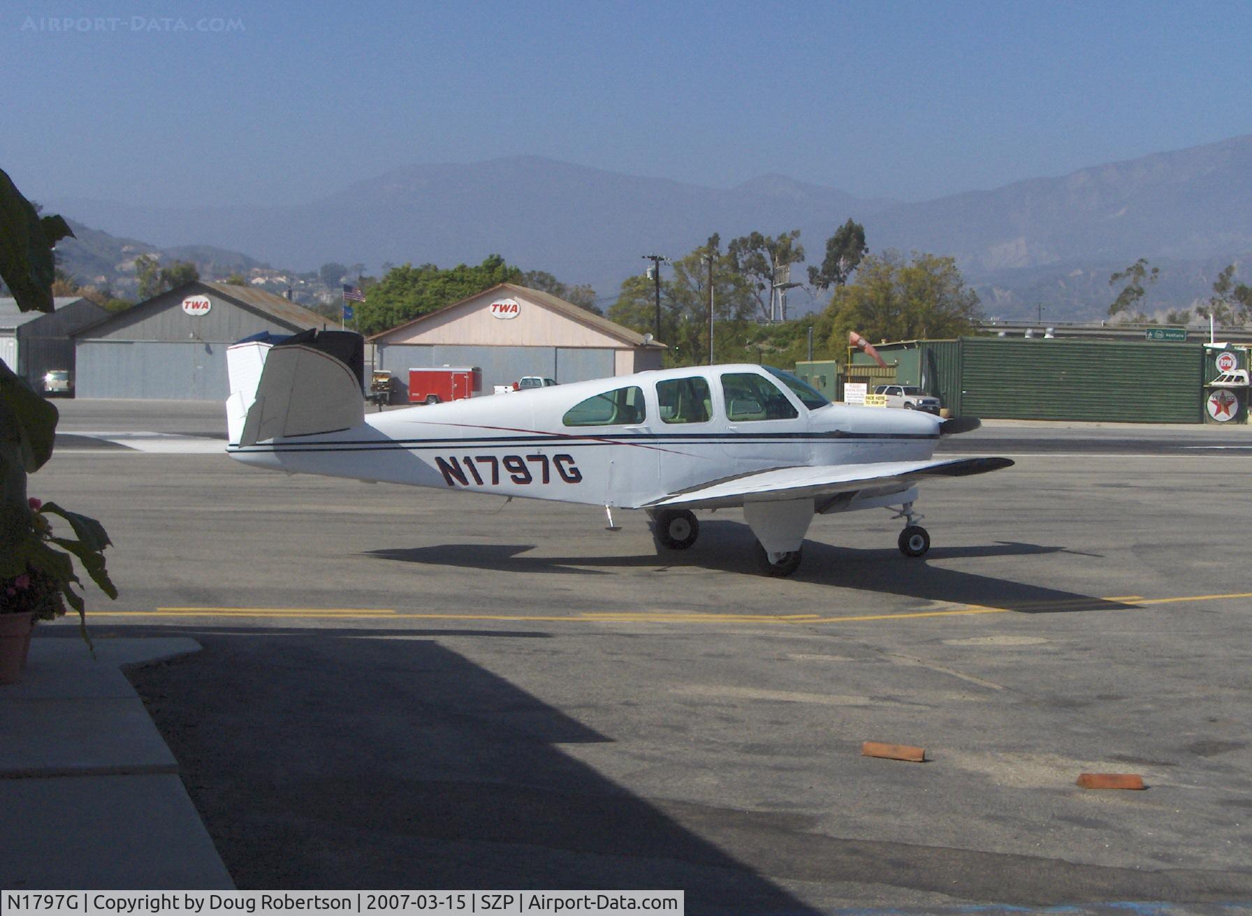 N1797G, 1962 Beech P35 Bonanza C/N D-6975, 1962 Beech P35 BONANZA, Continental O-470-N 260 Hp