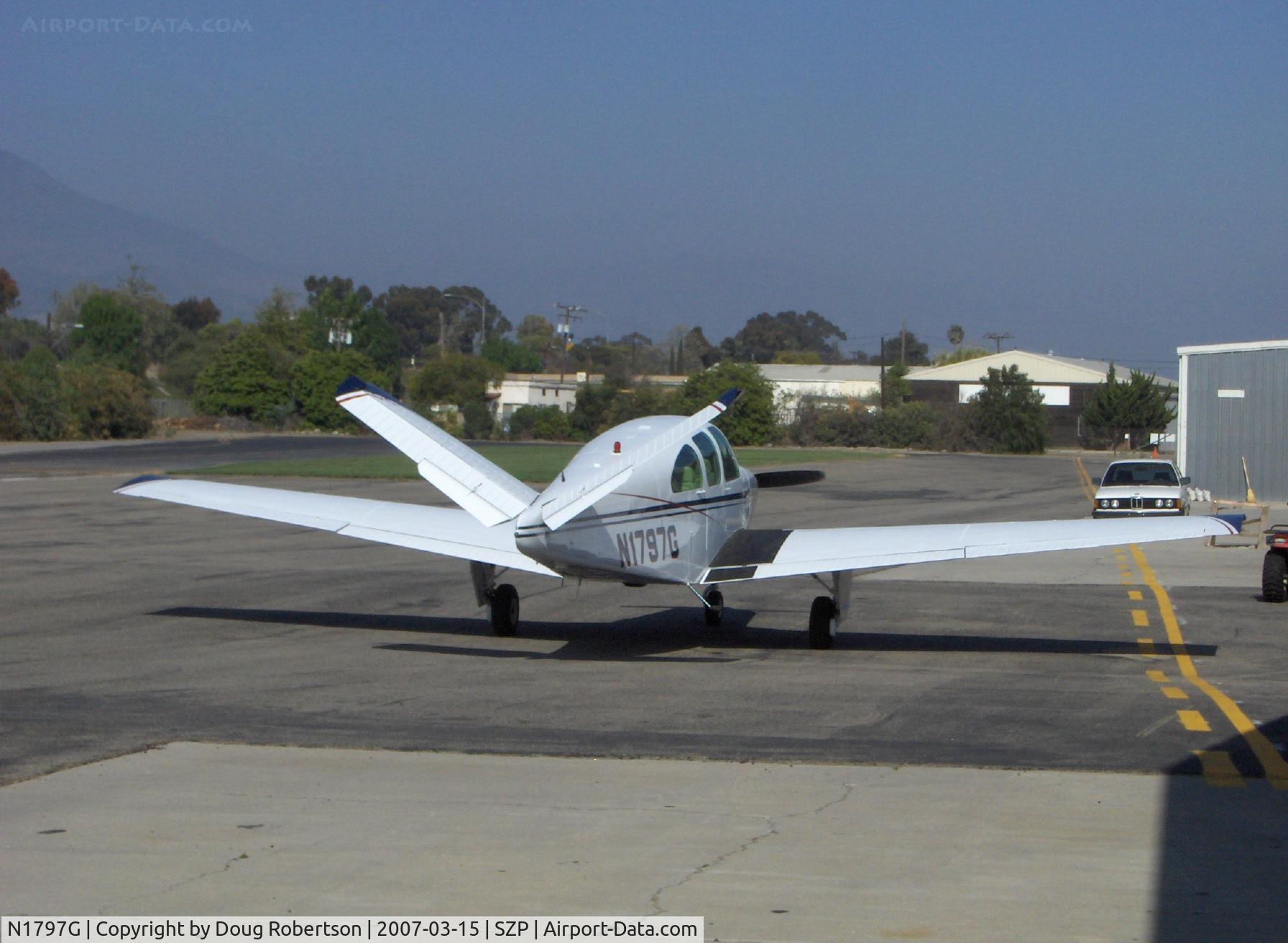 N1797G, 1962 Beech P35 Bonanza C/N D-6975, 1962 Beech P35 BONANZA, Continental O-470-N 260 Hp