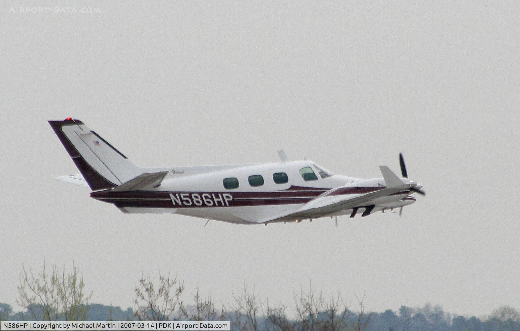 N586HP, 1981 Beech B-60 Duke C/N P-586, Departing PDK enroute to ABY