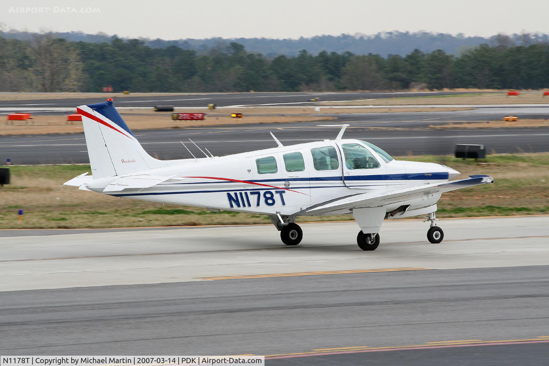 N1178T, 1975 Beech A36 Bonanza 36 C/N E-794, Taxing to Mercury Air Center