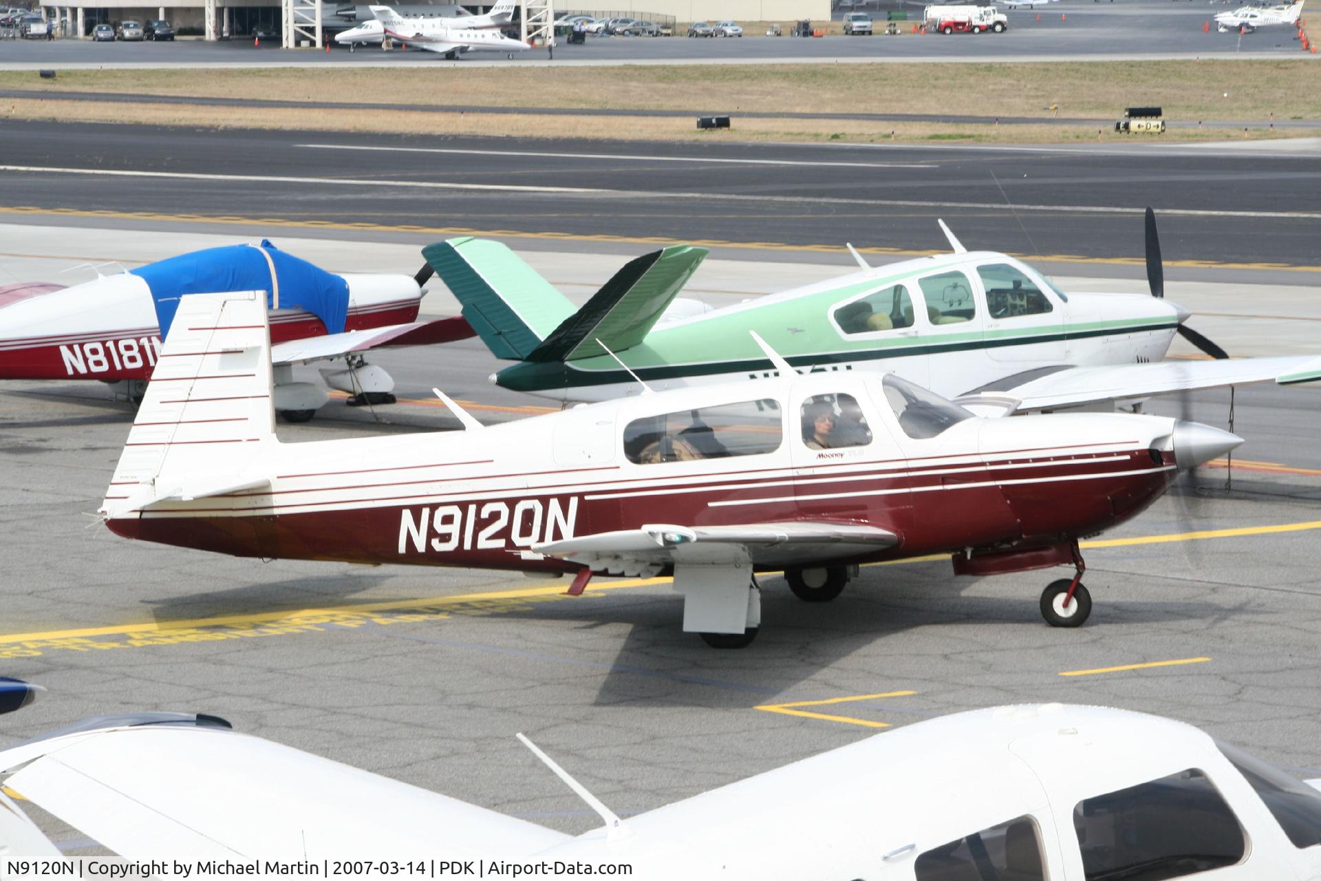 N9120N, 1990 Mooney M20M Bravo C/N 27-0070, Departing Mercury Air Center