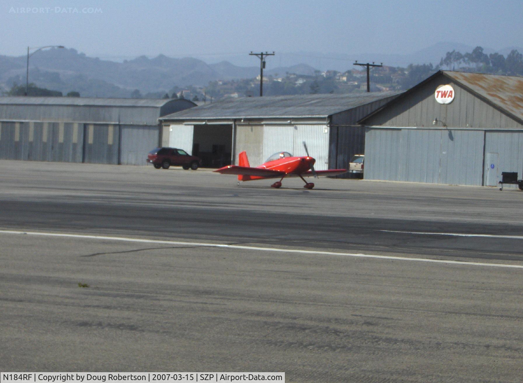 N184RF, 2003 Vans RV-8 C/N 80122, 2003 Findly VAN's RV-8, Lycoming IO-360, engine warmup for takeoff