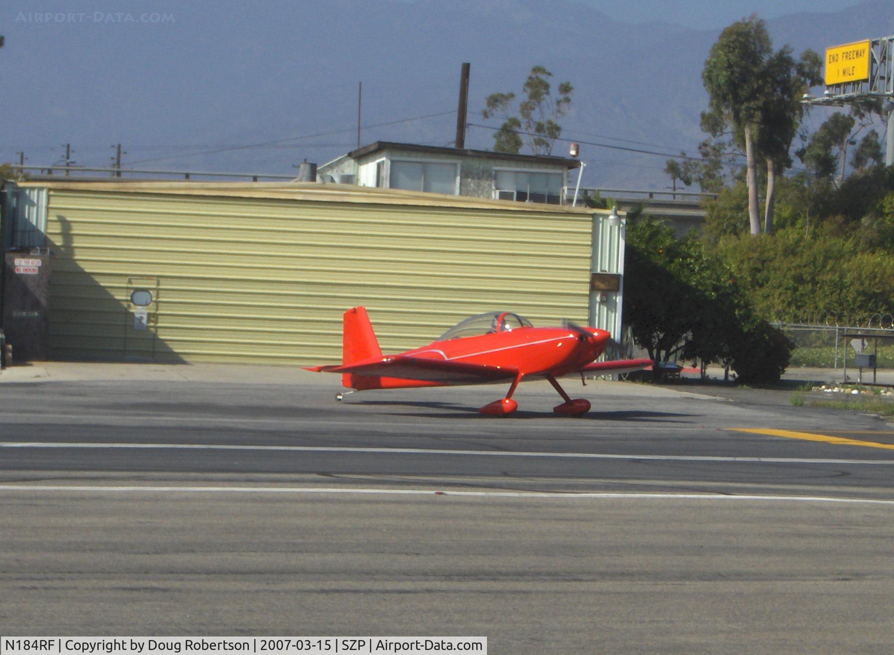 N184RF, 2003 Vans RV-8 C/N 80122, 2003 Findly VAN's RV-8, Lycoming IO-360, taxi for takeoff Rwy 22