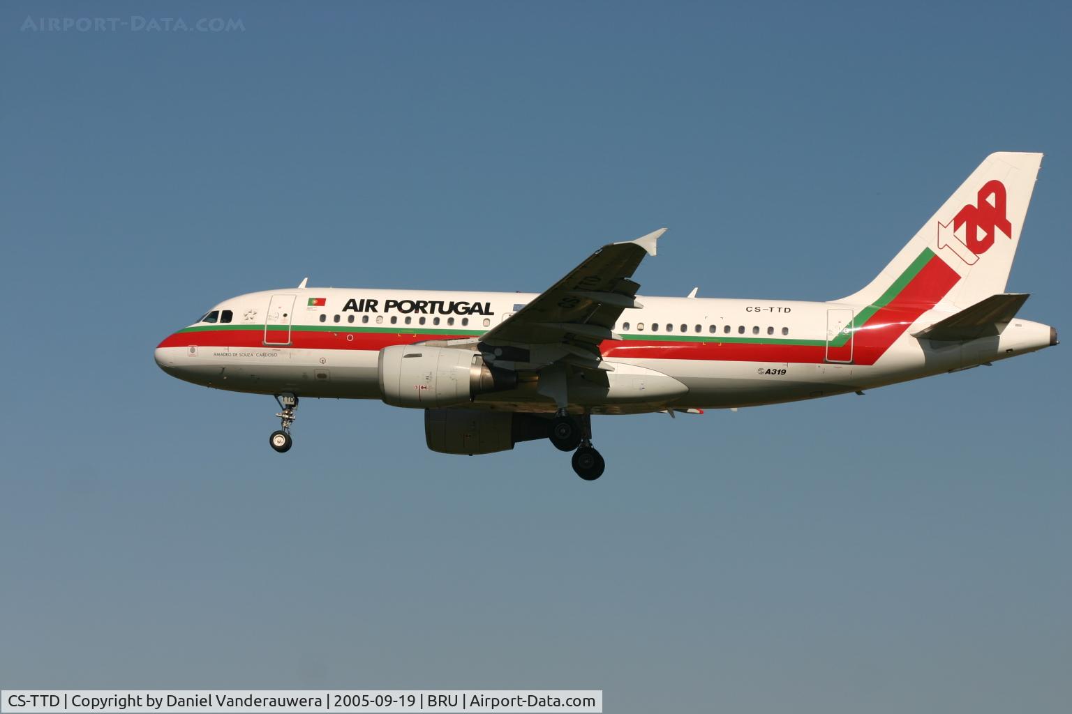 CS-TTD, 1998 Airbus A319-111 C/N 790, arrival of AMADEO DE SOUZA CARDOSO