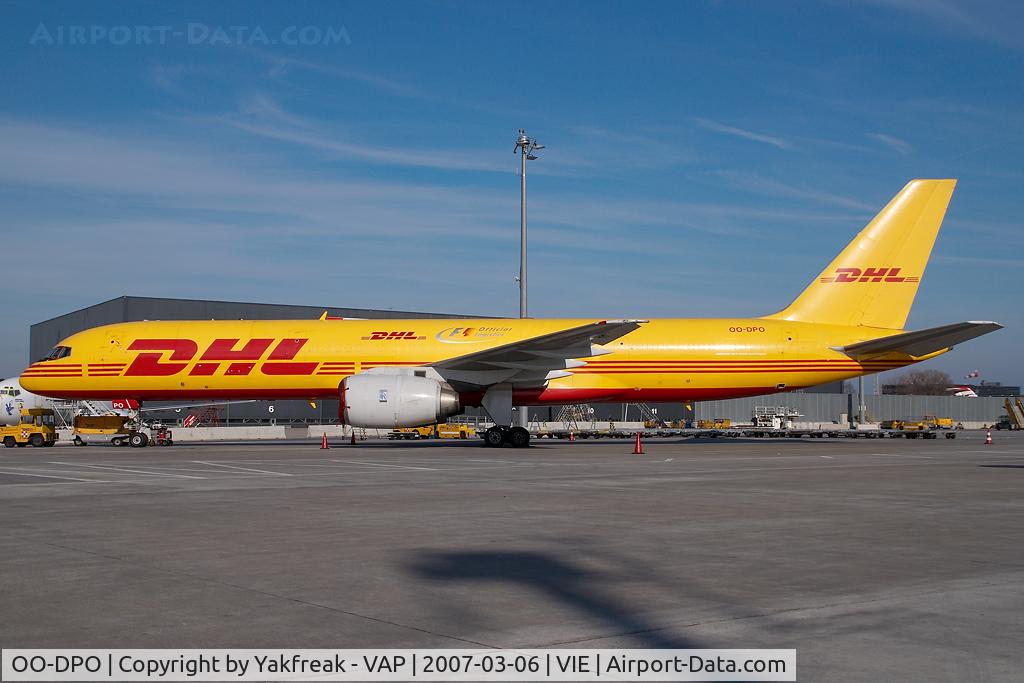 OO-DPO, 1985 Boeing 757-236 C/N 23398, European Air Transport Boeing 757-200 in DHL colors