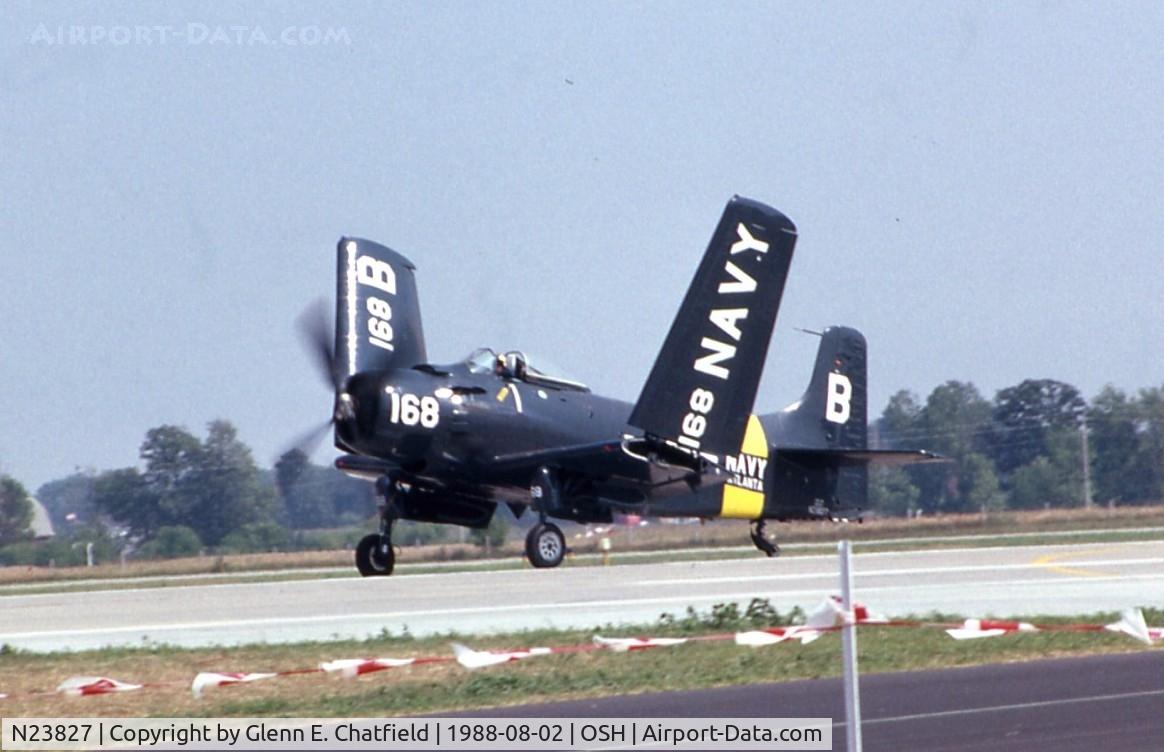 N23827, 1949 Douglas AD-4 C/N 7133, Old paint scheme at the EAA fly in