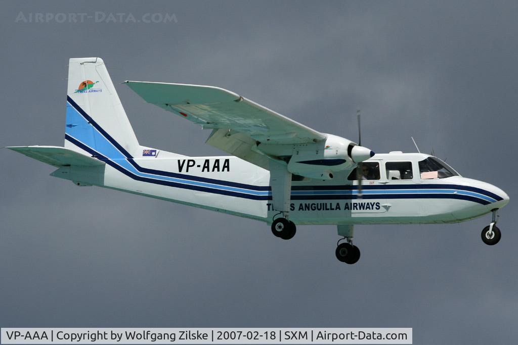 VP-AAA, 1974 Britten-Norman BN-2A-21 Islander C/N 382, visitor