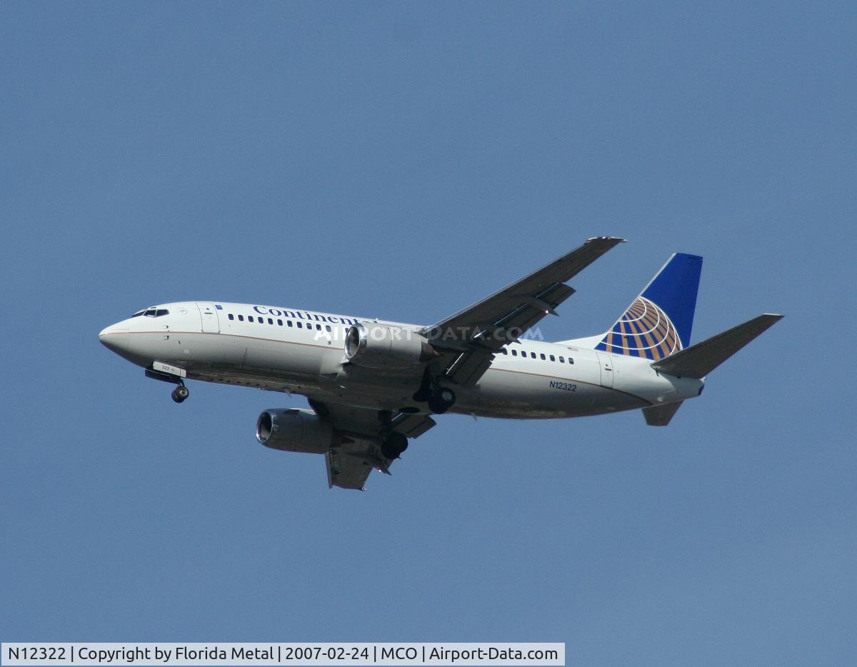 N12322, 1986 Boeing 737-3TO C/N 23373, Continental