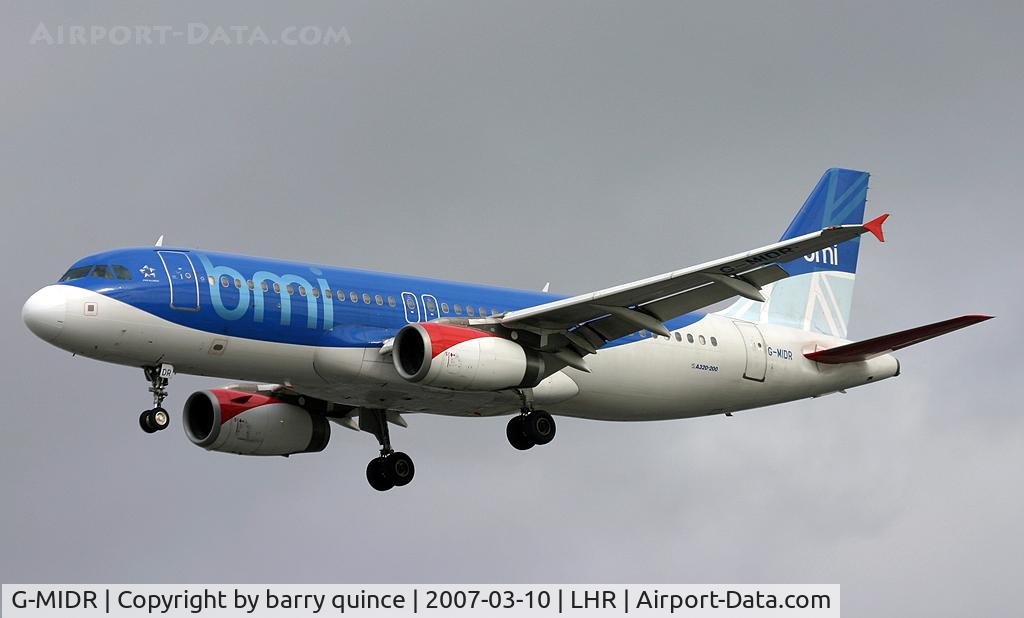 G-MIDR, 2002 Airbus A320-232 C/N 1697, BMI A-320