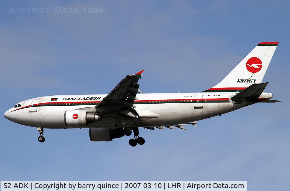 S2-ADK, 1991 Airbus A310-324 C/N 594, A-310 BANGLADESH