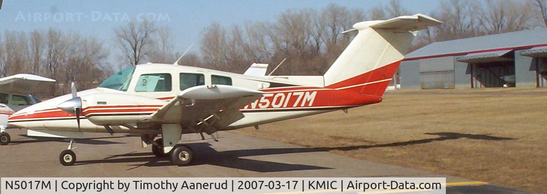 N5017M, 1978 Beech 76 Duchess C/N ME-54, Parked at Flying Scotchman