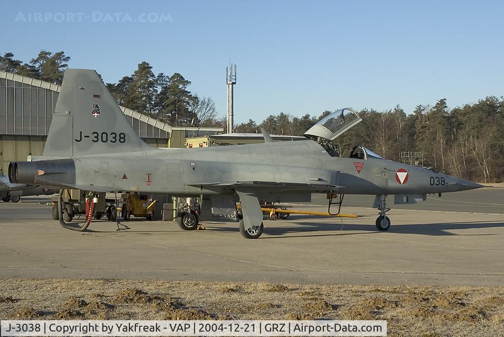 J-3038, 1979 Northrop F-5E Tiger II C/N L.1038, Austrian Air Force Northop F5 Tiger